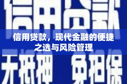留坝信用贷款，现代金融的便捷之选与风险管理