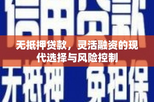 留坝无抵押贷款，灵活融资的现代选择与风险控制
