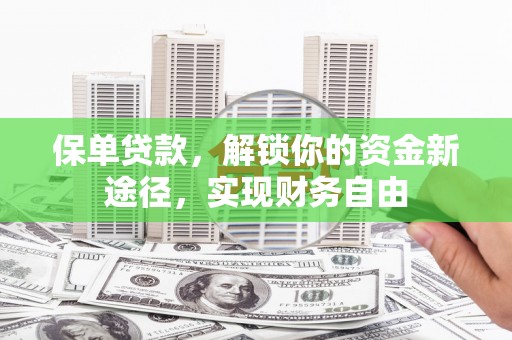 留坝保单贷款，解锁你的资金新途径，实现财务自由