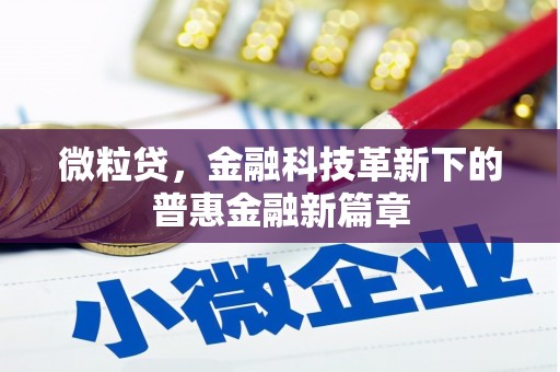 留坝微粒贷，金融科技革新下的普惠金融新篇章