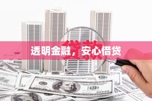 留坝透明金融，安心借贷