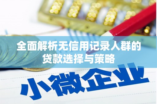 留坝全面解析无信用记录人群的贷款选择与策略